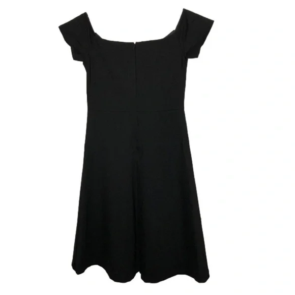 NWT - EVA FRANCO Black Lovey Dress Off the Shoulder Fit & Flare Tulle Size 12 - Picture 3 of 11